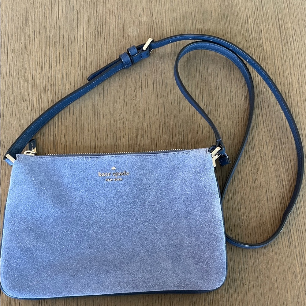 Kate Spade Indigo Suede Crossbody Bag
